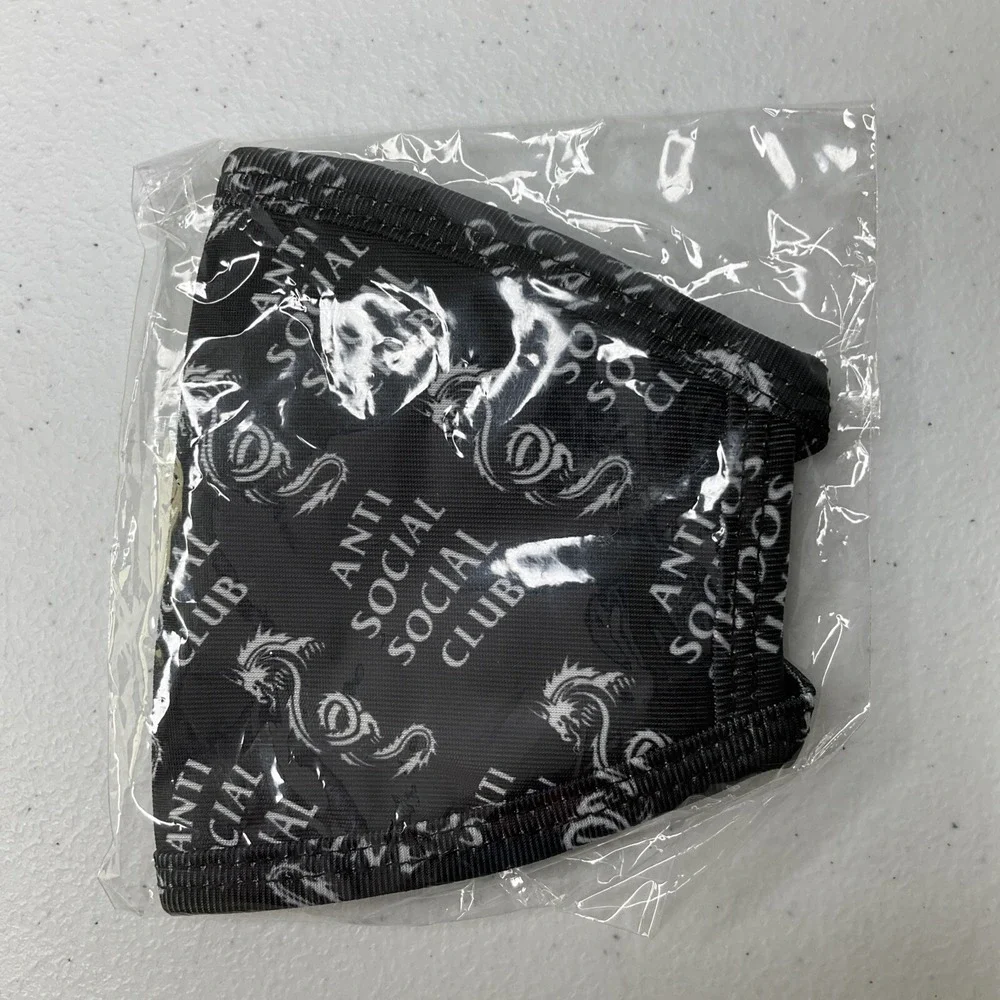 Anti‎ Social Social Club Face Mask Dragon Print 'Last Time' 100% Authentic FW20